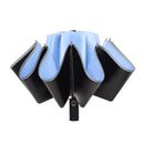 Automatic Reverse Folding Umbrella LED Reflective Strip Automatic Umbrella Flashlight Three-fold Windproof Car Business Umbrella