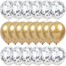 20pcs Gold Confetti Balloons Set Metallic Chrome ballon Birthday Party Wedding Decoration Anniversary Globos Baby Shower Balloon