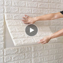 70x38厘米 3D墙贴 自粘泡沫砖房装饰 DIY 3D墙纸 墙面装饰 客厅儿童房墙贴