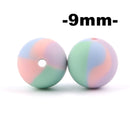 LOFCA 9mm 100pcs Silicone Teething Beads Teether Baby Nursing Necklace Pacifier Clip Oral Care BPA Free Food Grade Colorful