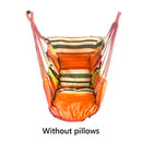 Hammock Portable Beach Chair Hanging Rope Chair Swing Chair Seat for Adults Kids Garden Hammock with Support Indoor Outdoor