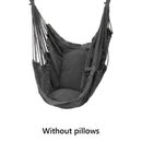 Hammock Portable Beach Chair Hanging Rope Chair Swing Chair Seat for Adults Kids Garden Hammock with Support Indoor Outdoor