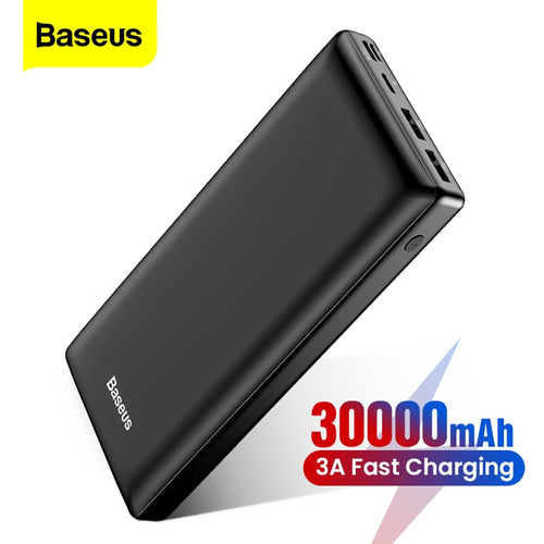 Baseus 倍思充电宝 30000mAh 移动电源 USB C 快充宝 适用于小米 iPhone 12 Pro 便携式外置电池充电器 充电宝
