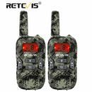 Retevis RT33 迷你对讲机儿童2件装双向电台0.5W PMR PMR446 带VOX手电筒远距离对讲机