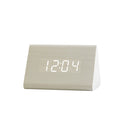 USB/AAA  Clocks LED Wooden Alarm Clock Watch Table Voice Control Digital Wood Despertador Electronic Desktop Table Decor 2022