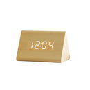 USB/AAA  Clocks LED Wooden Alarm Clock Watch Table Voice Control Digital Wood Despertador Electronic Desktop Table Decor 2022