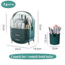 Transparent Cosmetic Storage Box Makeup Drawer Organizer Jewelry Nail Polish Make Up Container Desktop Beauty Storage Case