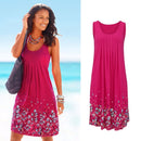 Sleeveless Floral Print Loose Beach Summer Dress Fashion Six Colors Casual Women Dress 2021 Sexy Dress Plus Size S-5XL