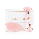 Natural Facial Massage Roller Guasha Scraping Board Set Double Heads Jade Stone Face Lift Body Slim Neck Thin Lift Massage Tools