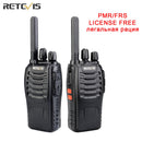 Retevis H777 Plus PMR 446 对讲机 1 或 2 个 PTT 对讲机 FRS H777 USB 便携式 PTT 双向无线电 用于狩猎