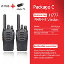 Retevis H777 Plus PMR 446 对讲机 1 或 2 个 PTT 对讲机 FRS H777 USB 便携式 PTT 双向无线电 用于狩猎