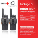 Retevis H777 Plus PMR 446 对讲机 1 或 2 个 PTT 对讲机 FRS H777 USB 便携式 PTT 双向无线电 用于狩猎