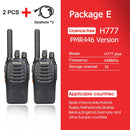Retevis H777 Plus PMR 446 对讲机 1 或 2 个 PTT 对讲机 FRS H777 USB 便携式 PTT 双向无线电 用于狩猎