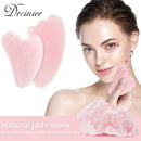 Natural Jade Gua sha Stone Board Massage Rose Quartz Guasha Plate Jade Face Massager Scrapers Tools For Face Neck Back Body