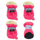 4pcs Antiskid Puppy Shoes Pet Protection Soft-soled Pet Dog Shoes Winter Waterproof Prewalkers Soft Supplies Pet Paw Care