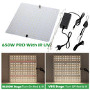 Samsung LM281B Quantum LED Grow Light UV&IR Chip 650W Full Spectrum Phyto Lamp for Indoor Plants Veg Flowers Hydroponics System
