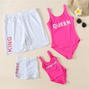Family Look Leaf Swimsuits Mother Daughter Matching Swimwear Father Son Swim Shorts Mommy and Me Bathing Suits Clothes Outfits