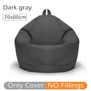 70x80cm Lazy BeanBag Sofas Cover Chair No Filler 420D Oxford Waterproof Lounger Seat Bean Bag Pouf Puff Couch Tatami Living Room