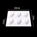 3D钻石爱心食品级硅胶模具，带甜点装饰蛋糕模具，适用于生日翻糖巧克力烘焙