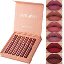 HANDAIYAN 6Colors/Sets Sexy Matte Liquid Lipstick Lip Glaze Sets Natural Moisturizer Waterproof Velvet Lip Glosses Makeup TSLM2