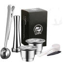 ICafilas SVIP Stainless Steel Coffee Capsule For Nespresso Reutilisable Inox Refillable Crema Espress Reusable Filter Pods