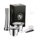 ICafilas SVIP Stainless Steel Coffee Capsule For Nespresso Reutilisable Inox Refillable Crema Espress Reusable Filter Pods