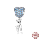 Hot Sale 100% Real 925 Sterling Silver Ariel Balloon Charm Fit Original Pandora Bracelet Making Fashion DIY Jewelry For Women