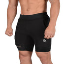 New running shorts summer men's gym fitness bodybuilding training quick-drying shorts men's jogging running sports 2-in-1 shorts
