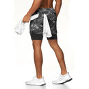 New running shorts summer men's gym fitness bodybuilding training quick-drying shorts men's jogging running sports 2-in-1 shorts