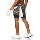New running shorts summer men's gym fitness bodybuilding training quick-drying shorts men's jogging running sports 2-in-1 shorts