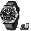PAGANI DESIGN New Luxury Men Mechanical Wristwatch Stainless Steel GMT Watch Top Brand Sapphire Glass Men Watches reloj hombre