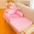 Only Cover NO Filling Cartoon Crown Seat  Puff Skin Cover for  Toddler Children Sofa Folding Baby Kids Best Gifts