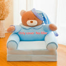 Only Cover NO Filling Cartoon Crown Seat  Puff Skin Cover for  Toddler Children Sofa Folding Baby Kids Best Gifts