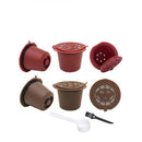4PCS Nespresso Refillable Reusable Nespresso Coffee Capsule 20ML Filters Reutilisable Coffee Capsule Nespresso Cups Spoon Brush