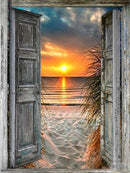 5D DIY Diamond Painting Landscape Sunset Sea Kit Full Drill Embroidery Scenery Mosaic Art Picture of Rhinestones Home Decor Gift