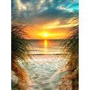 5D DIY Diamond Painting Landscape Sunset Sea Kit Full Drill Embroidery Scenery Mosaic Art Picture of Rhinestones Home Decor Gift