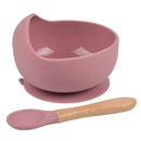1Set Silicone Baby Feeding Bowl Tableware for Kids Waterproof Suction Bowl With Spoon Children's Dishes Kitchenware Baby Stuff