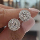 2021 New Arrival Fashion Luxury 925 Sterling Silver Pink CZ Drop Stud Earing  For Women Valentine's Day Gift Z5