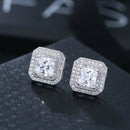 2021 New Arrival Fashion Luxury 925 Sterling Silver Pink CZ Drop Stud Earing  For Women Valentine's Day Gift Z5