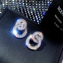 2021 New Arrival Fashion Luxury 925 Sterling Silver Pink CZ Drop Stud Earing  For Women Valentine's Day Gift Z5