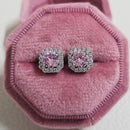 2021 New Arrival Fashion Luxury 925 Sterling Silver Pink CZ Drop Stud Earing  For Women Valentine's Day Gift Z5