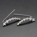 2021 New Arrival Fashion Luxury 925 Sterling Silver Pink CZ Drop Stud Earing  For Women Valentine's Day Gift Z5