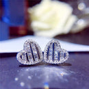 2021 New Arrival Fashion Luxury 925 Sterling Silver Pink CZ Drop Stud Earing  For Women Valentine's Day Gift Z5