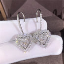 2021 New Arrival Fashion Luxury 925 Sterling Silver Pink CZ Drop Stud Earing  For Women Valentine's Day Gift Z5