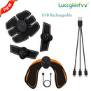 USB Rechargeable EMS Muscle Stimulator Wireless Buttocks Hip Trainer Abdominal ABS Stimulator Fitness Body Slimming Massager