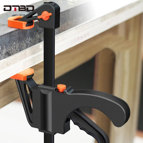 DTBD 涂抹器工作杆夹 F型夹具 小工具 DIY 手动快速挤压棘轮释放夹套件 4英寸 木工