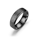 Fashion New Double Bevel Four Color Pearl Sand Frosted Couple Ring Stainless Steel Ring Wholesale Wedding Rings Women Men