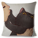 Pillows Cover Funny Love Kiss Cute Cat Cases for Sofa Home Car Cushion Cover Pillow Covers Decor Cartoon Sofa Pillowcase 45x45cm