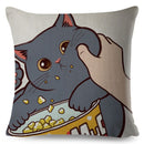 Pillows Cover Funny Love Kiss Cute Cat Cases for Sofa Home Car Cushion Cover Pillow Covers Decor Cartoon Sofa Pillowcase 45x45cm