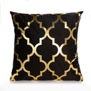 Gold Black Christmas Pillow Cover Living Room Decorative Pillowcases Cushion Couch Plaid Chair Cushion Home Cover 45*45 Cm
